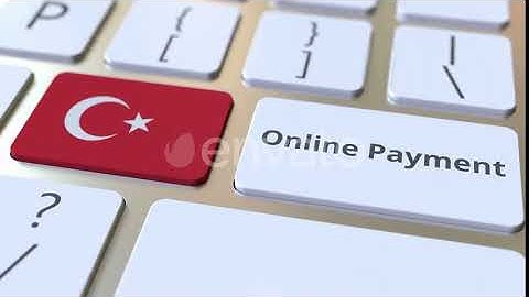 Online Payment Text and Flag of Turkey on the Keyboard | Motion Graphics - Envato elements