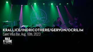 KRALLICE/INDRICOTHERE/GERYON/OCRILIM live at Saint Vitus Bar, Aug. 10th, 2023 (FULL SET)