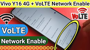 Vivo Y16 Volte + 4G Network Enable