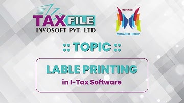 Label Print in I-TAX Software