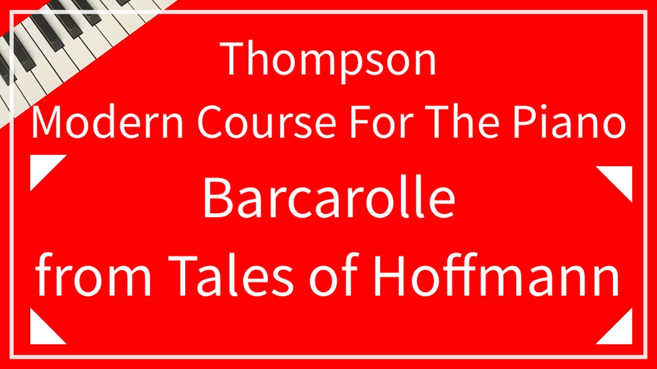 Thompson】Barcarolle from Tales of Hoffmann Offenbach｜ホフマン物語から“バルカローレ”  オッフェンバッハ - YouTube
