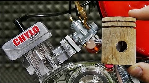 TRANSPARENT CYLINDER WOODEN PISTON 2 STROKE ENGINE SIMSON TUNING
