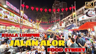 Jalan Alor Food Street Walking Tour: Street Food Extravaganza in Kuala Lumpur | Malaysia | 4K