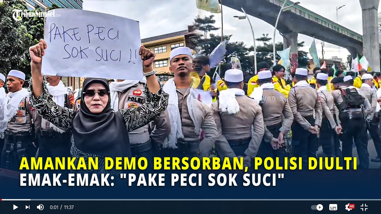 Amankan Demo Bersorban, Polisi Diulti Emak-emak: 