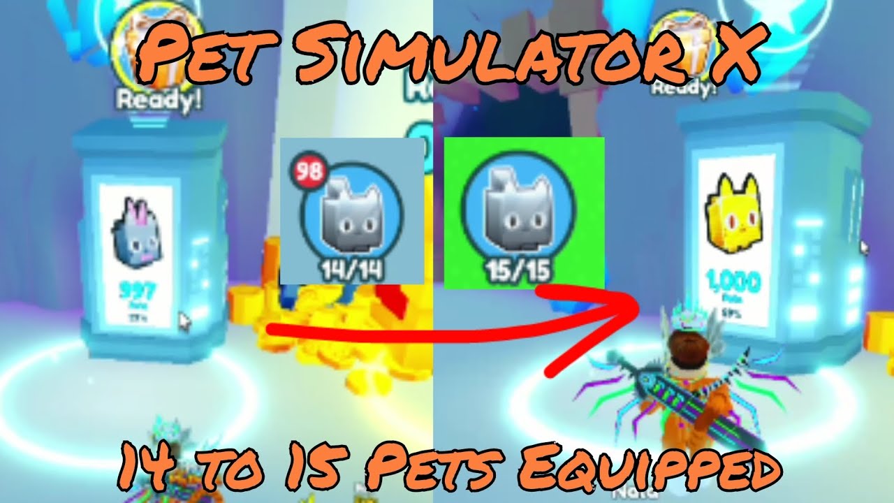 14 to 15 Pets Equipped Pet Simulator X YouTube