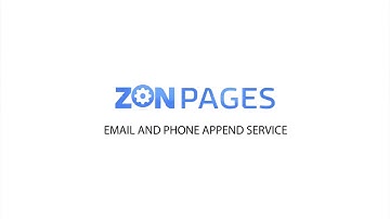 Email and Phone Append with ZonPages