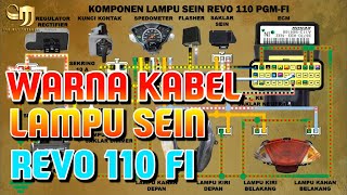Warna kabel lampu sein Revo 110 FI  || Kelistrikan sepeda motor 178