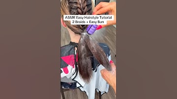 ASMR 🔊 Easy Hairstyle Tutorial #asmr #hairtok #hairstyle #braidmaids #diyhairstyle #hairtutorial