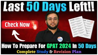 How To Prepare For GPAT 2024 In 50 Days | Strategy | Planning | PY Papers