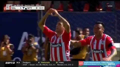 Resumen Atletico San Luis 1-0 Monterrey Liga BBVA Jornada 2 Apertura 2019