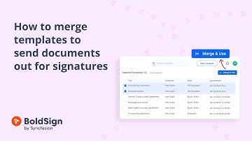How to Merge Templates to Send Documents Out for Signatures