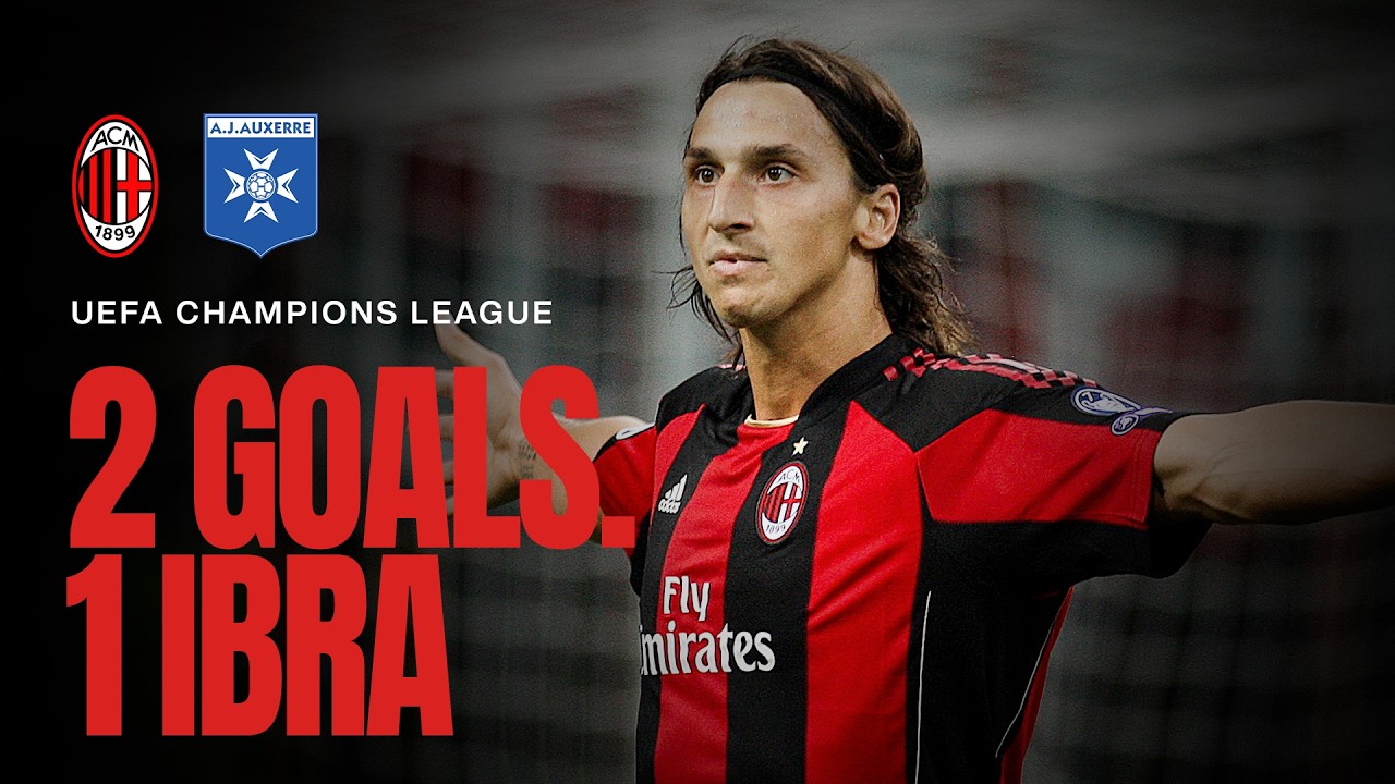 La prima doppietta di Ibrahimović in rossonero | Milan-Auxerre 2-0 | 2010