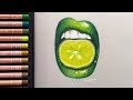 How to draw the ICONIC LIME LIPS | Tutorial