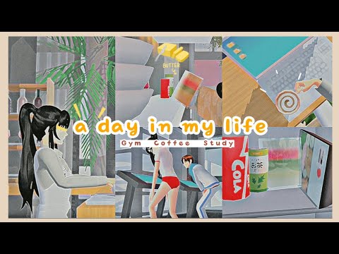 a day in my life anak kost 🌤️| gym - study - coffe 🥞 sakura school simulator