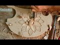 wood carving beautiful flower how to wood carving