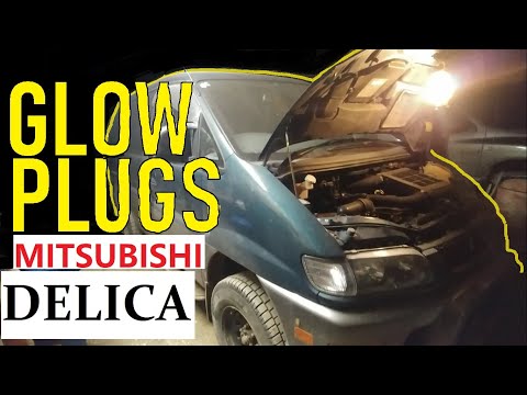 MITSUBISHI DELICA GLOW PLUGS. HOW TO REMOVE, TEST and INSTALL GLOW PLUGS on #mitsubishidelica L400