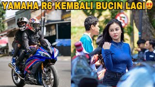 BONCENG GHINA PAKE YAMAHA R6❤️ NYOBAIN LAUNCH CONTROL SAMPE DIA KETAKUTAN‼️