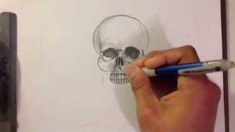 Drawing a skull time lapse