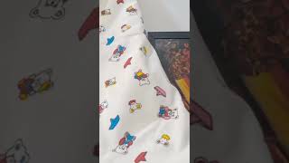 Cute Cartoon Bear & Paper Boat Printed Cotton Fabric – Kids Theme #babygear #baby #childrenscartoon