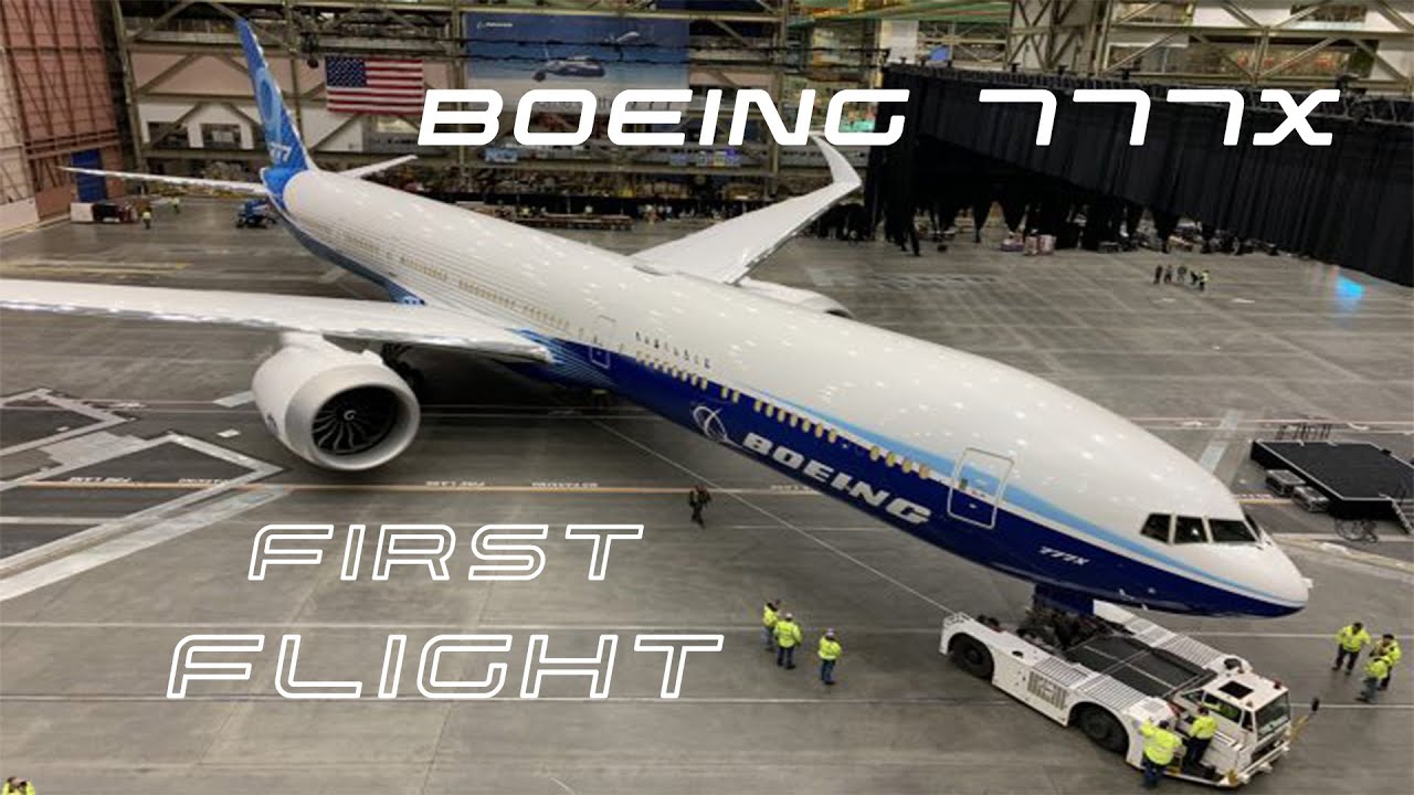 Boeing 777X inaugural flight - YouTube