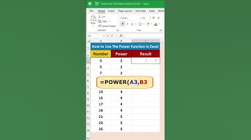 Power formula in excel #excel #exceltips #exceltutorial #msexcel #microsoftexcel