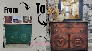 Furniture Makeover with Texture & Paint Blending #texture #paintedfurniture #buffet