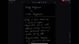 Ridge regression vs. linear regression