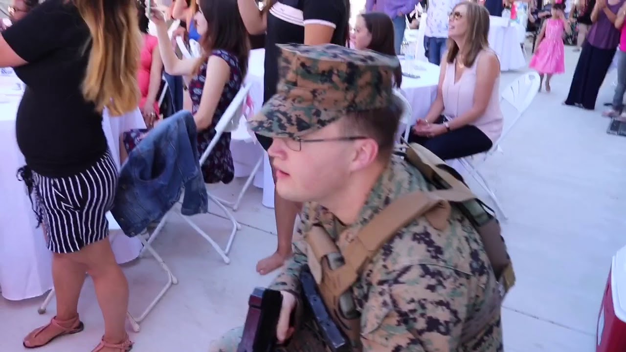 The Most Intense Baby Reveal Marine Corps Style 