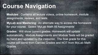 MTH231 Course Navigation