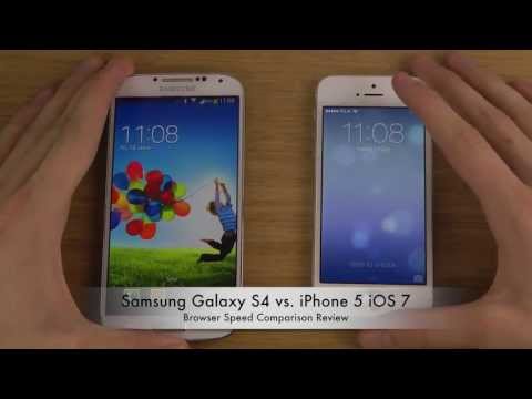 Samsung Galaxy S4 vs. iPhone 5 iOS 7 - Browser Speed Comparison Review