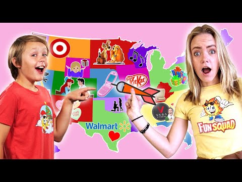 Throwing A Dart At A Map And Buying Whatever It Lands On Sis VS Bro Challenge Fun Squad 