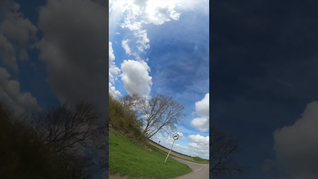 Cloud spotting on my 1982 BMW cafe scrambler. 
