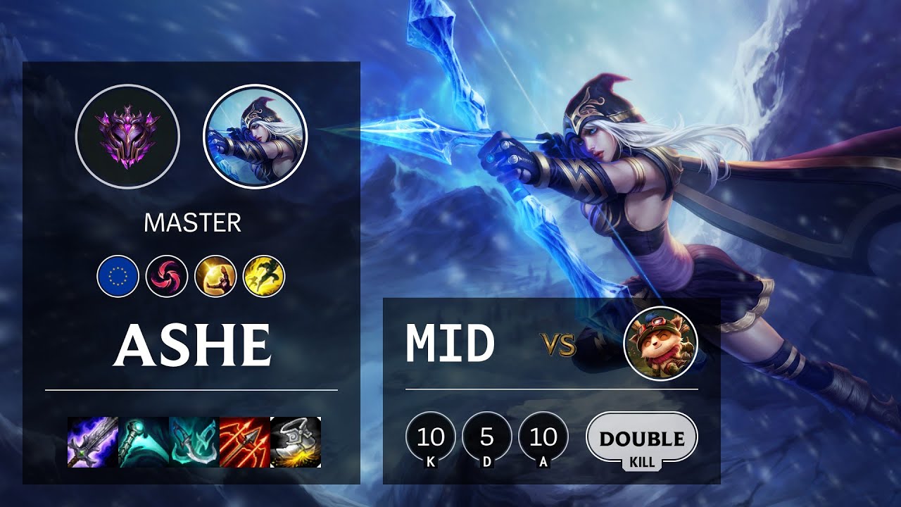 Ashe Mid vs Teemo - EUW Master Patch 10.15