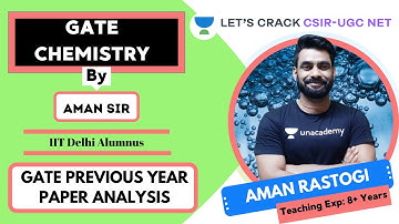GATE CHEMISTRY | GATE PREVIOUS YEAR PAPER ANALYSIS | CSIR - UGC NET | Aman Rastogi