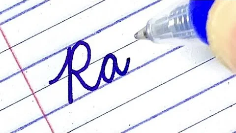 How to write capital letter "R" connect with small letters in Cursive writing a to z
