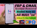 Redmi Note 11  FRP Bypass / All MIUI 14 FRP Bypass Without Computer Latest Update 2023.