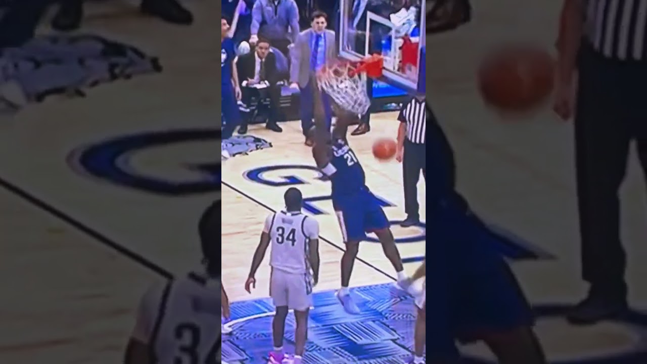 MY BOY FROM UCONN WITH THE OFFENSIVE REBOUND AND THAN THE TWO HANDED DUNK🏀👀💙💪🏾