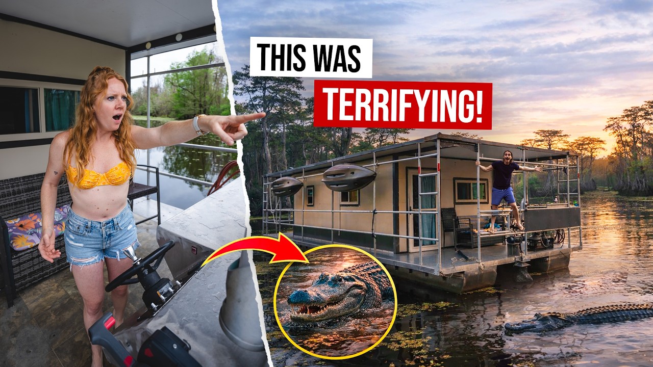 Living on a Houseboat in an ALLIGATOR INFESTED Swamp! (Louisiana)