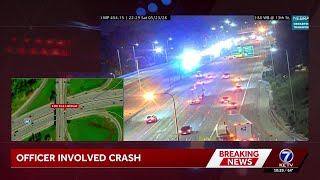 Police officer taken to the hospital after crash in south Omaha