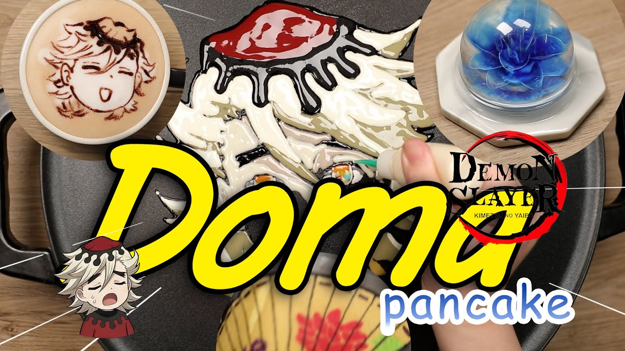 Creating a Doma-Themed Dessert | Demon Slayer Pancake & Coffee Art