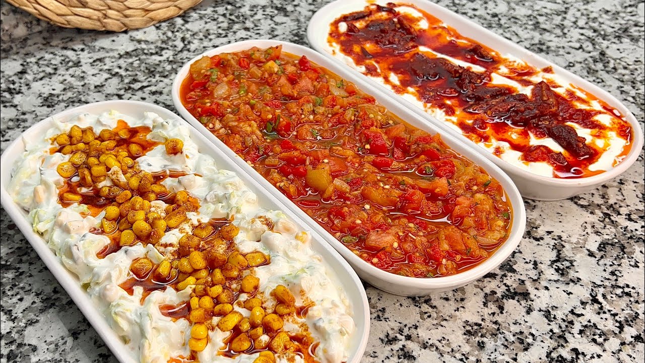 30 DAKİKADA 3 ÇEŞİT NEFİS MEZE TARİFİ ! HERGÜN OLSA YERİM !