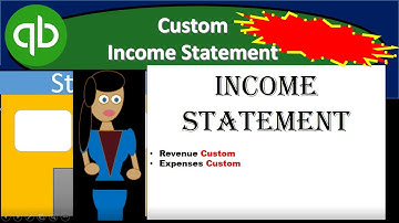 QuickBooks Pro 2019 Income Statement Custom - QuickBooks Desktop 2019