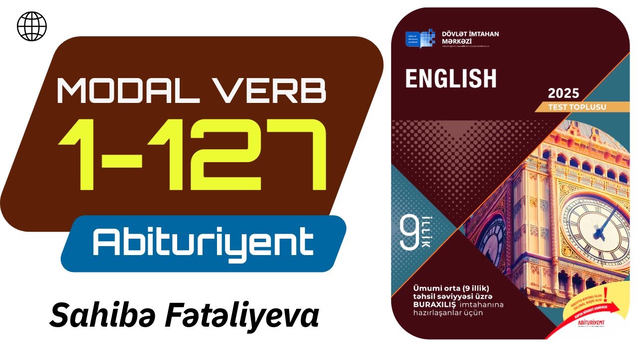 Modal verb 1-127 | İngilis dili test toplu 2025 | 9 illik