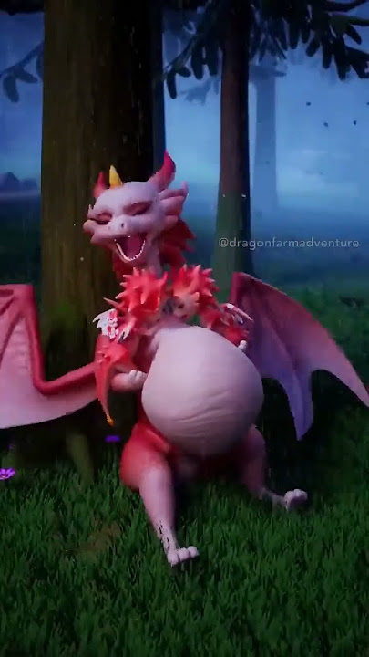 Pink​ Dragon Giving Birth #anime #gaming #viral #animation #cartoon #animals