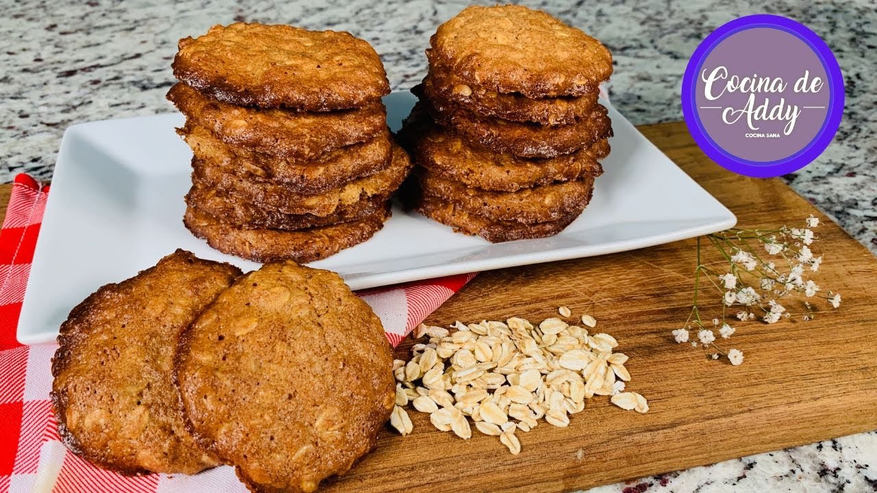 Cómo hacer GALLETAS DE AVENA y ALMENDRA, Sin Mantequilla y - Azúcar.  p/diabetes, keto y P/VENDER - YouTube