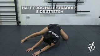 Half Frog Half Straddle Side Stretch