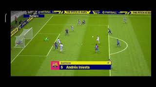 Goal Line Save By Virgil Van Djk But Iniesta Scored Into Rebound. Efootball Pes 22