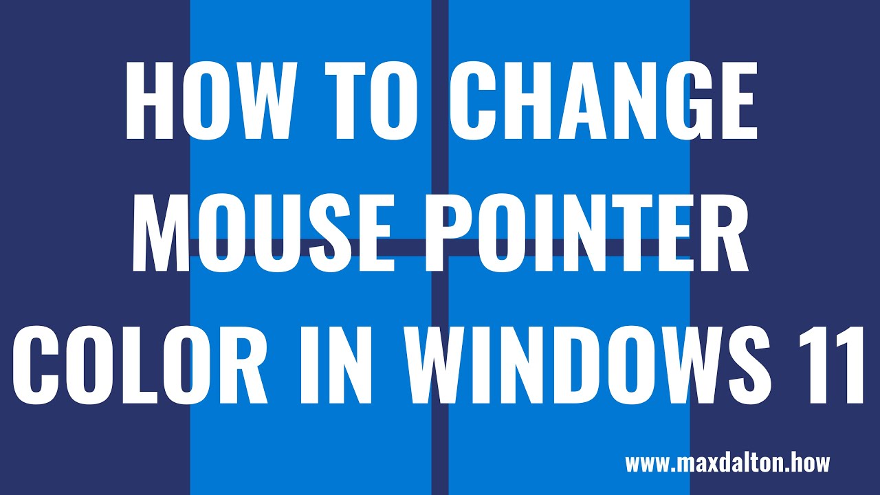 Change Mouse Pointer Color in Windows 10