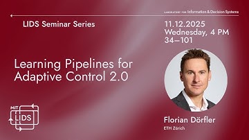 2025 LIDS Seminar Series: Florian Dörfler (ETH Zürich)