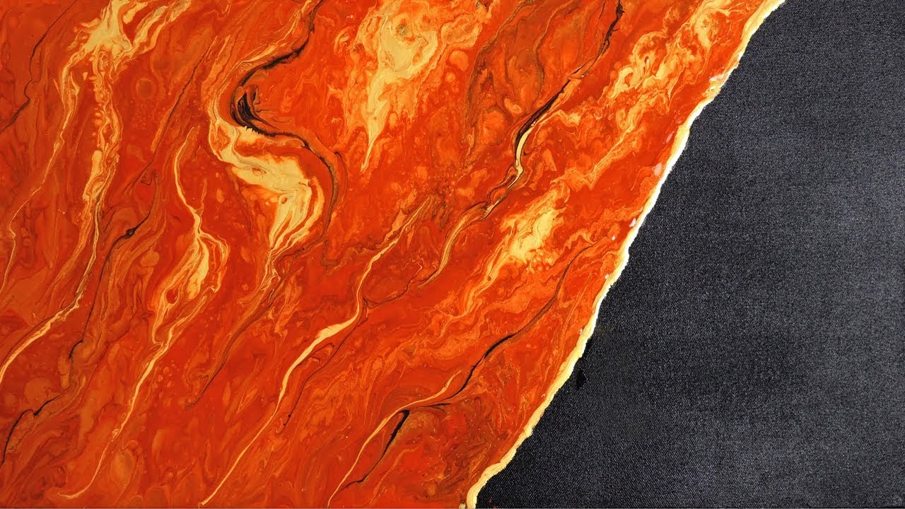 Acrylic Pouring Negative Space - How an Easy Flip Cup Pour turned ...